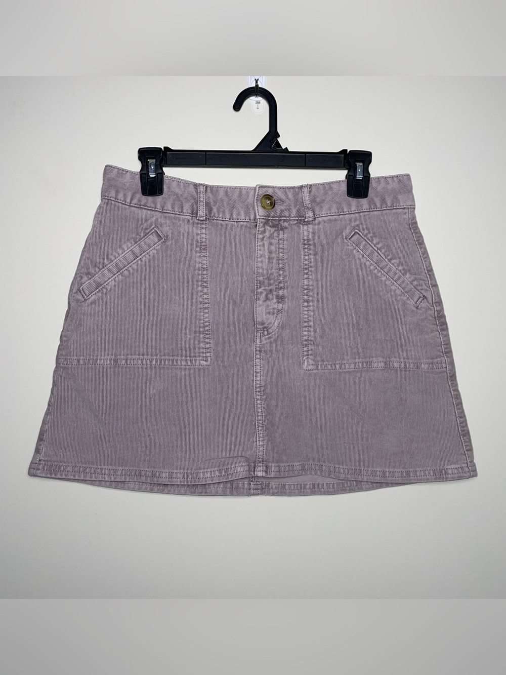 American Eagle Pale Purple 8 Hi-Rise A Line Corduroy Skirt Pockets